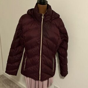 Michael Kors Deep Burgundy Puffer Jacket